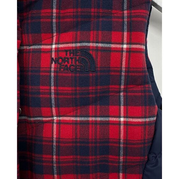 The North Face 700 Down Puffer Vest Jacket Womens Size XS Red Blue Zip Pockets - Picture 5 of 14